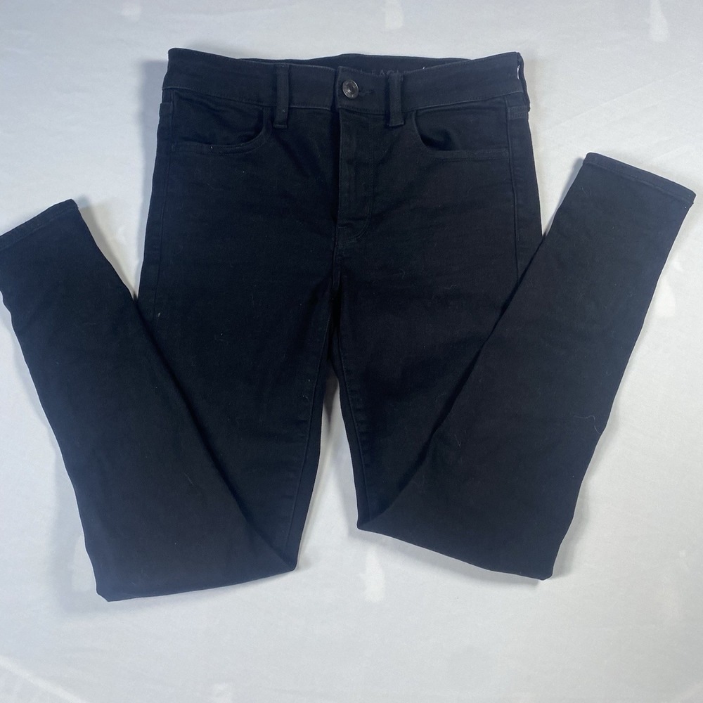 American Eagle Jegging Jeans Women's 6 Regular Black Mid Rise Next Level Stretch
